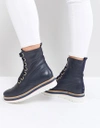 TOMMY JEANS HIKER BOOT WITH PRINT FOLDOWN-NAVY,FW0FW02623406