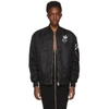 MCQ BY ALEXANDER MCQUEEN MCQ ALEXANDER MCQUEEN BLACK PATCHES MA-1 BOMBER JACKET,496324 RKQ07