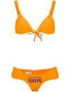 Amir Slama South American Wave Bikini Set In Laranja