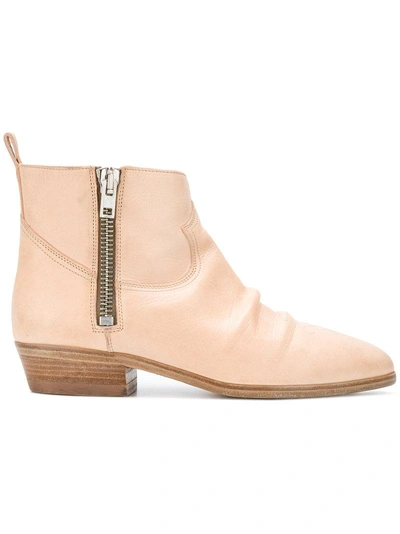 Golden Goose Viand Distressed-leather Ankle Boots In Pale Pink