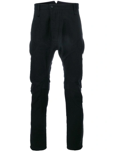 Alexandre Plokhov Drop-crotch Panel Trousers  In Black