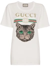 Gucci Logo T-shirt With Mystic Cat