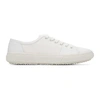 Prada Contrast-panel Canvas Low-top Trainers In White