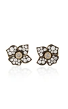 SORELLINA 18K GOLD DIAMOND FLOWER STUD EARRING,HS405