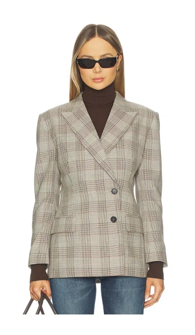 Anine Bing Aretha Blazer In Brown