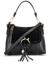 See By Chloé Joan Small Leather And Suede Shoulder Bag In Black