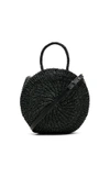 Clare V Alice Woven Sisal Straw Bag In Black Woven
