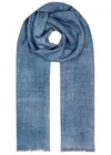 AMA PURE LIGHT BLUE WOOL SCARF,2483164