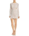 For Love & Lemons Emerie Open-back Lace Dress In White