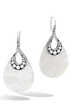 John Hardy Sterling Silver Dot Drop Earrings With Mother-of-pearl In Silver/ Mother Of Pearl