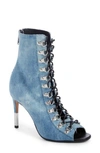 BALMAIN CLUB PEEP TOE BOOTIE,S8FC152TDTD