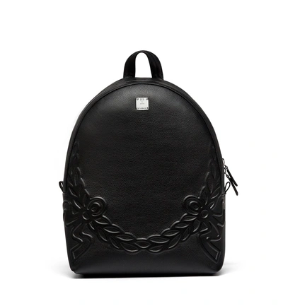 Mcm Dietrich Laurel Backpack In Leather In Bk