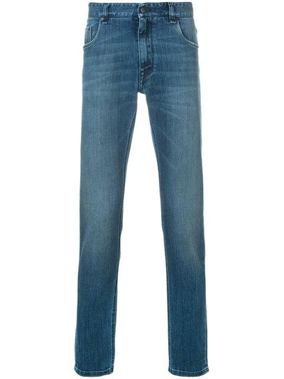 Fendi Slim-fit Straight-leg Jeans In Blue