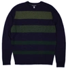 Lords Of Harlech Dave Striped Crewneck Sweater In Plum