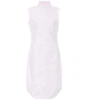 Thom Browne Button Down Sleeveless Shirt Dress With Grosgrain Placket