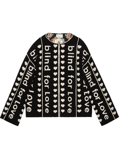 Gucci Oversized Wool And Cashmere-blend Jacquard Jacket In White