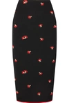 VICTORIA BECKHAM FLORAL-JACQUARD PENCIL SKIRT