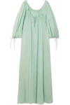 THREE GRACES LONDON ALMOST A HONEYMOON RUFFLED COTTON-VOILE MAXI DRESS