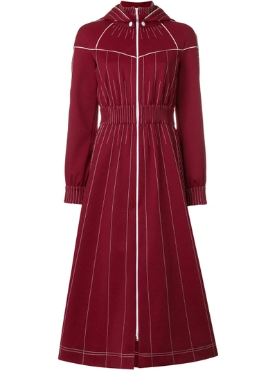 Valentino High-neck Jersey Dress In Red