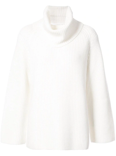Chloé Cashmere Turtleneck Sweater In Butter Cream