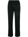 Kenzo Black Crepe Colourblock Trousers In Black