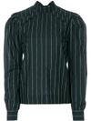 MSGM STRIPED BUTTON-BACK BLOUSE,2441MDM29Y18412312580439