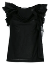 GIVENCHY frill-trim off-shoulder blouse,BW600R300S12579380