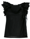 Givenchy Frill-trim Off-shoulder Blouse In Black