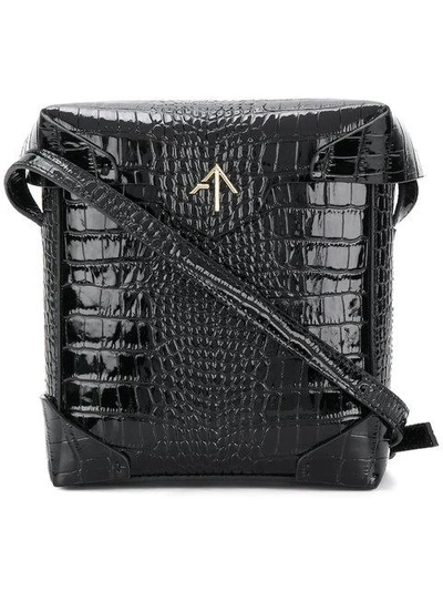 Manu Atelier Micro Pristine Embossed Leather Shoulder Bag