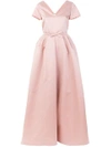 ROCHAS ROCHAS BOW-EMBELLISHED GOWN - NEUTRALS,ROPM510904RM440100A12582668