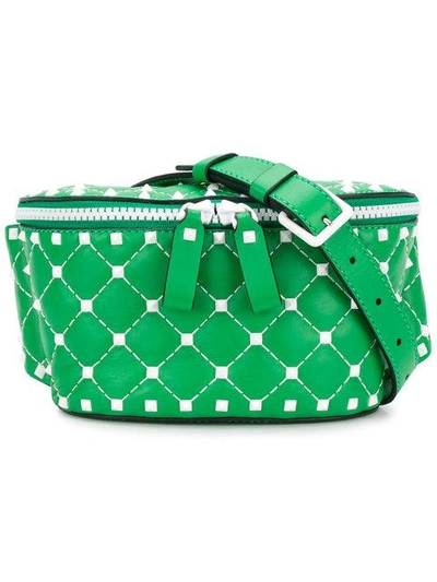 Valentino Garavani Rockstud Spike Leather Belt Bag In Green