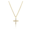 MONARC JEWELLERY Northern Star Cross Necklace. Gold Vermeil & White Topaz