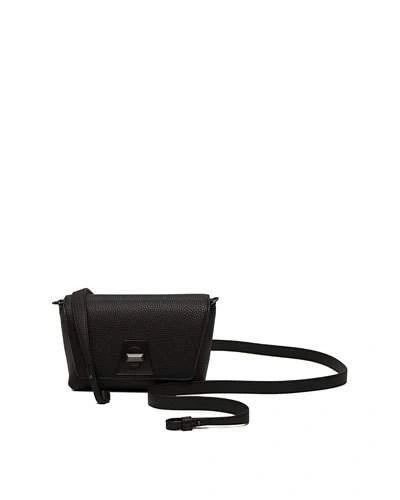 Akris Anouk Leather Little Day Bag In Black