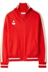 Isabel Marant Étoile Darcy Striped Stretch-knit Track Jacket In Red