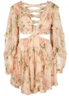 ZIMMERMANN PRIMA FLOATING CUT-OUT GEORGETTE DRESS