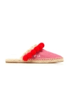 RAE FEATHER MONOGRAM OPEN BACK ESPADRILLE,RS1163M PIN