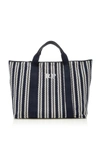 RAE FEATHER JAQUARD COTTON TOTE,RA1031M NAVWHIMO