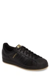 Adidas Originals Adidas Men's Superstar Gum Casual Sneakers From Finish Line In Core Black/ Gold Met/ Gum 3
