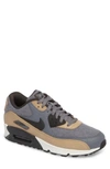 Nike Men's Air Max 90 Premium Running Shoes, Grey In Cool Grey/pewter/wolf Grey