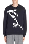 Kenzo Cursive Logo Graphic Hoodie In Black