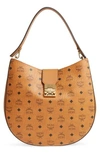 MCM PATRICIA VISETOS LARGE COATED CANVAS HOBO - BROWN,MWH8SPA47