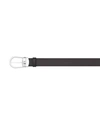 Montblanc Men's Palladium-plated Horseshoe Reversible Leather Belt In Black/brown