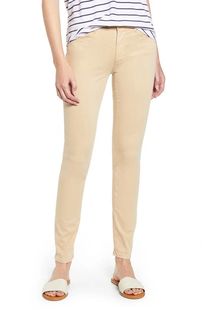 Ag Prima Sateen Mid-rise Crop Cigarette Pants In Silk Bamboo