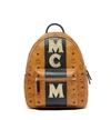 MCM STARK LOGO STRIPE BACKPACK IN VISETOS,7630015144012