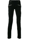 BALMAIN zip detail biker jeans,S8H9131T13412566690