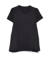 SACAI Black Cotton Jersey T Shirt,210000024137