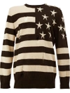 BALMAIN STARS AND STRIPES JUMPER,S8H6183M20712566679