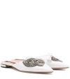 ROCHAS EMBELLISHED LEATHER SLIPPERS,P00292730