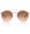 Ray Ban Round Gradient Metal Sunglasses In Pink