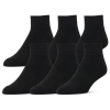 Csg Quarter Socks 6 Pack In Black